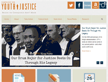 Tablet Screenshot of campaignforyouthjustice.org